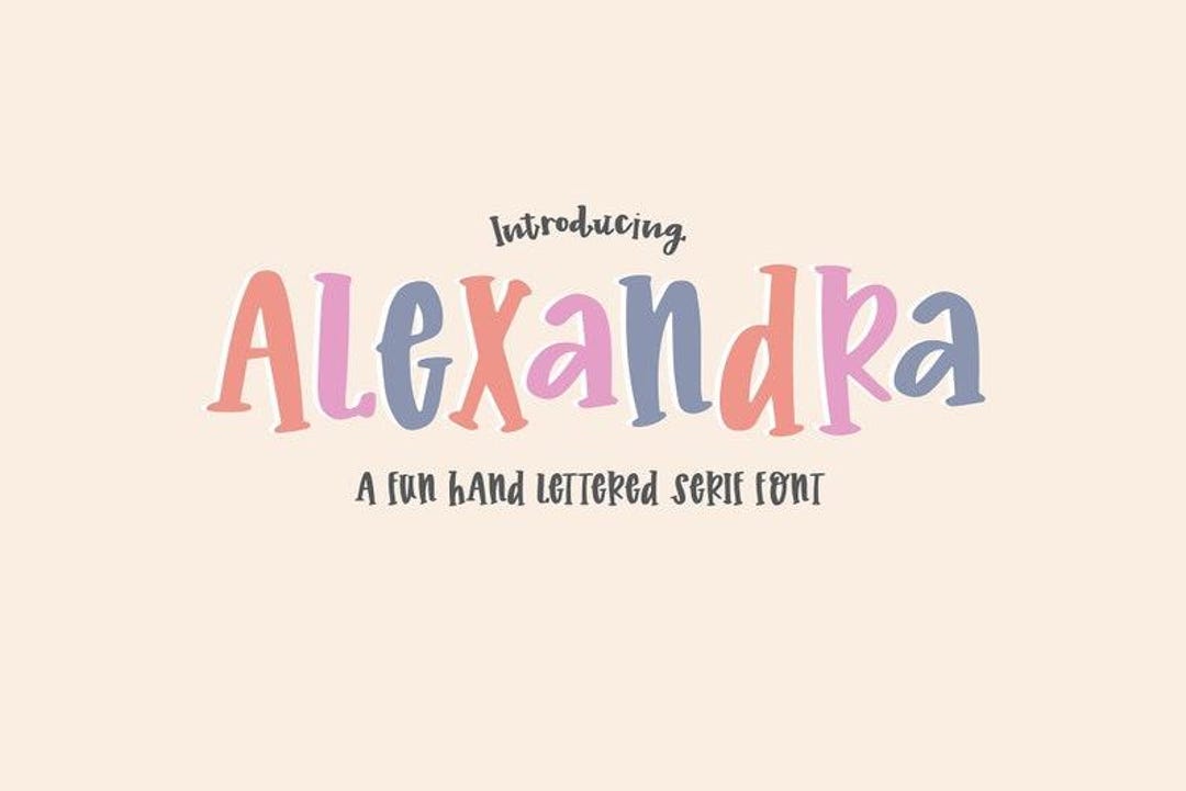 Alexandra In Cursive Script Font, Cursive Font, Cricut Font, Handwritten Font, Alexandra ...