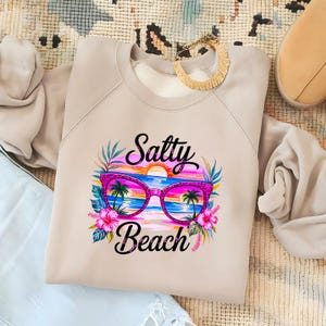 Playa Salada PNG, Diseño de Sublimación, Flores Tropicales, Verano Colorido, Diseño de Camiseta de Verano de Moda, Descarga Digital PNG, DTF, Verano Svg