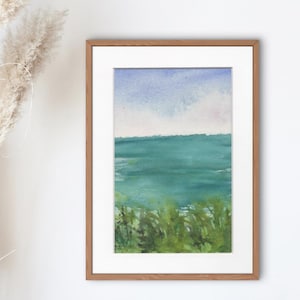 Emerald Waters Aquarellmalerei: Panama City Beach Küstenkunst