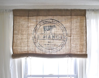 Le Manoir Burlap Curtain Valance