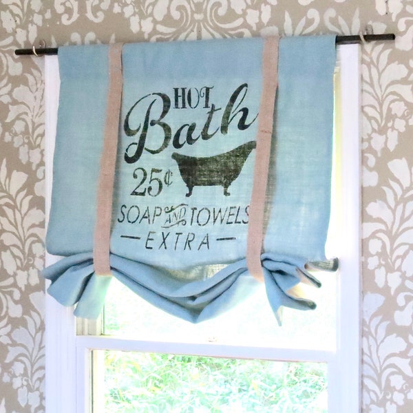 Burlap Curtain Etsy