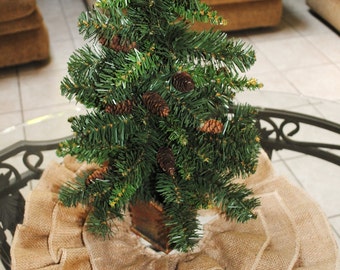 Mini Tree Skirt in Natural Burlap