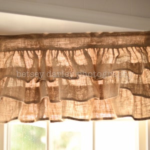 Burlap Ruffled Valance image 3