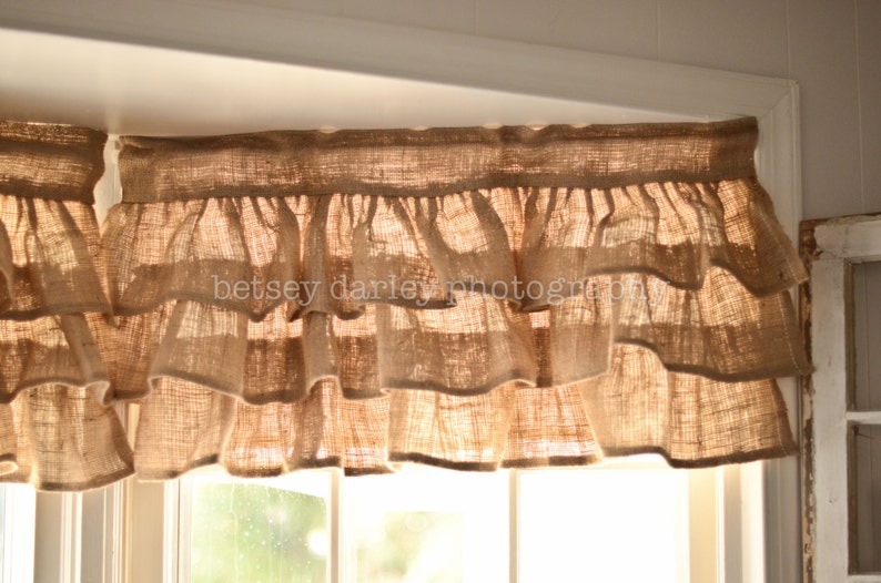 Burlap Ruffled Valance image 3