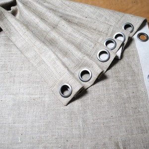 Burlap Curtain Panel with Grommets image 3