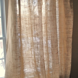 Burlap Curtain Panel with Grommets image 4