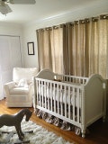 Burlap Crib Skirt with Ruffle