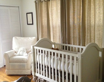 Burlap Crib Skirt with Ruffle