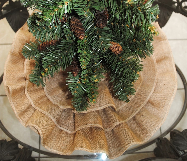 Tree Skirt in Burlap Etsy