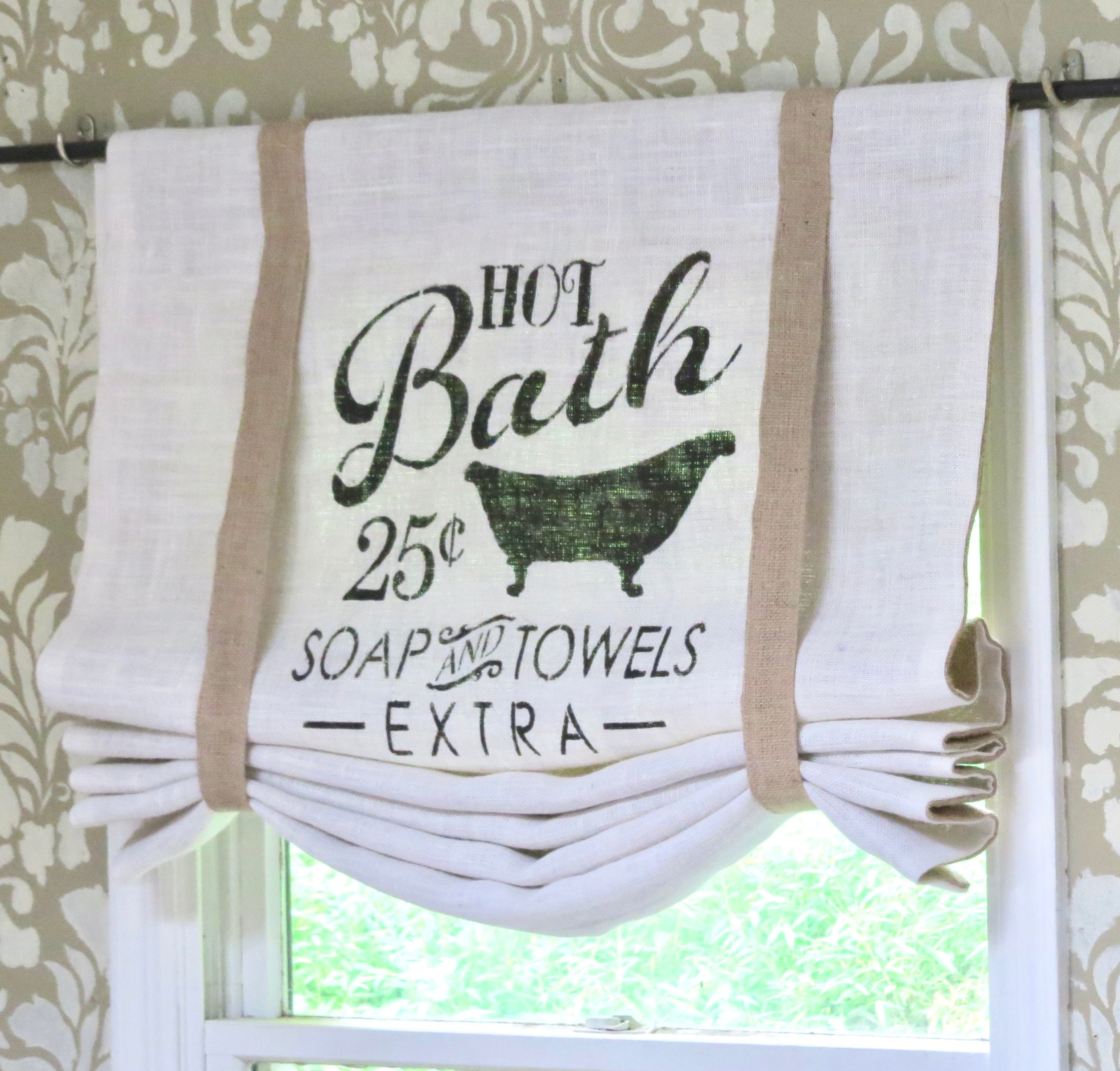 Bathroom window valances deals