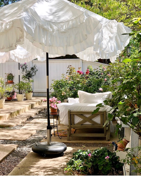 Ruffled cheap patio umbrella