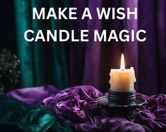 Make a Wish Candle Magic Spell, Powerful Manifestation Ritual for Love, Beauty Spellwork, Manifest Career and Prosperity, Good Luck Ritual