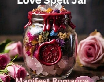Personalized Love Spell Jar, Sweetening Love Spellwork, Manifest Romance, Heart Chakra Healing, Attraction and Self-Love Ritual, Love Potion
