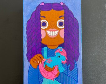 90s Kid Acrylic Gouache Painting • My Little Pony Nostalgia Art