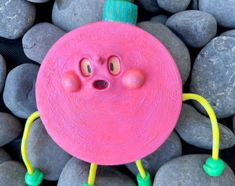 Original Art, Paper Mache Candy Kingdom Gumball Adventure Time Character, Wall Sculpture, Handmade, Hand Painted