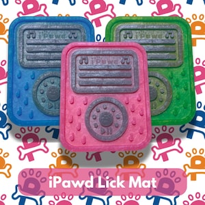 iPawd Lick Mat | Dog Lick Mats | Dog Enrichment | Dog Slow Feeder | Frozen Treat Mat | Dog Anxiety Relief | Dishwasher Safe Pet Mat