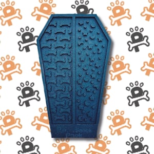 Coffin Lick Mat | Dog Lick Mats | Dog Enrichment | Dog Slow Feeder | Frozen Treat Mat | Dog Anxiety Relief | Dishwasher Safe Pet Mat
