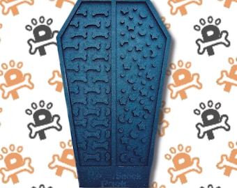 Coffin Lick Mat | Dog Lick Mats | Dog Enrichment | Dog Slow Feeder | Frozen Treat Mat | Dog Anxiety Relief | Dishwasher Safe Pet Mat