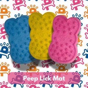 Bunny Lick Mat | Dog Lick Mats | Dog Enrichment | Dog Slow Feeder | Frozen Treat Mat | Dog Anxiety Relief | Dishwasher Safe Pet Mat
