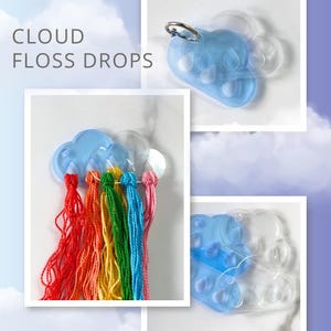 Cloud Floss Drop | Trådspole | Förvaring av broderigarn | Hållare för tråd för nålprojekt | Trådorganisatör