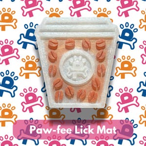Pawfee Lick Mat | Dog Lick Mats | Dog Enrichment | Dog Slow Feeder | Frozen Treat Mat | Dog Anxiety Relief | Dishwasher Safe Pet Mat