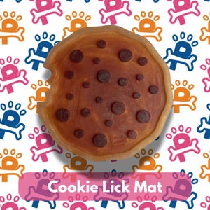 Cookie Lick Mat | Dog Lick Mats | Dog Enrichment | Dog Slow Feeder | Frozen Treat Mat | Dog Anxiety Relief | Dishwasher Safe Pet Mat