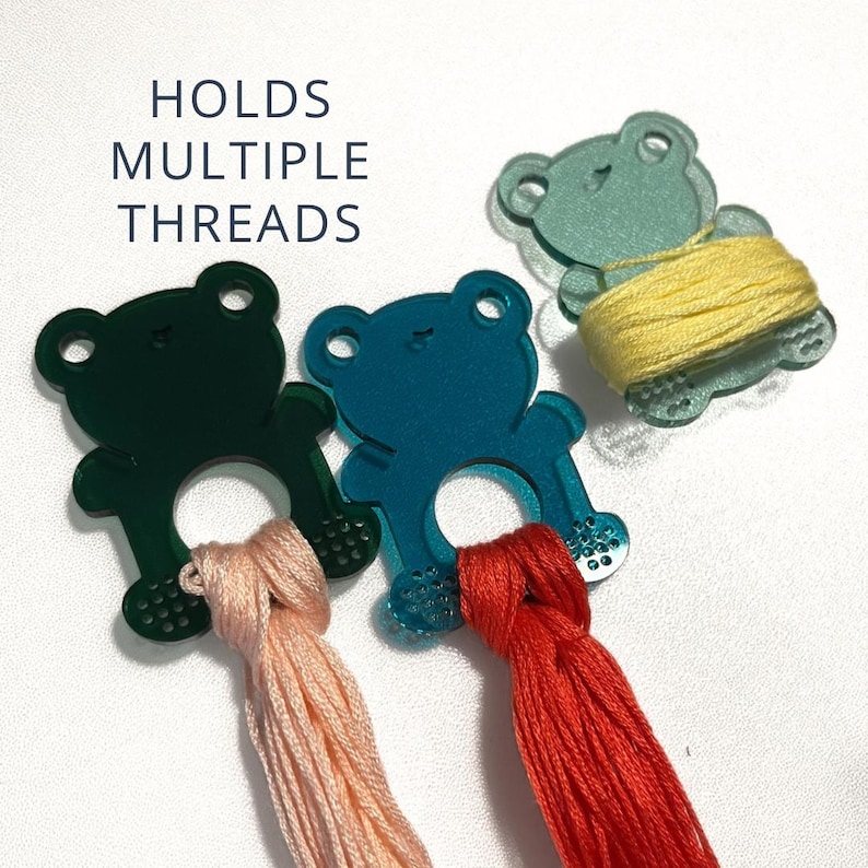Frog Floss Drop | Thread Bobbin | Embroidery Floss Storage ...