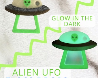 Alien UFO Floss Drops | Glow in the Dark Thread Organizer (6 Pack)