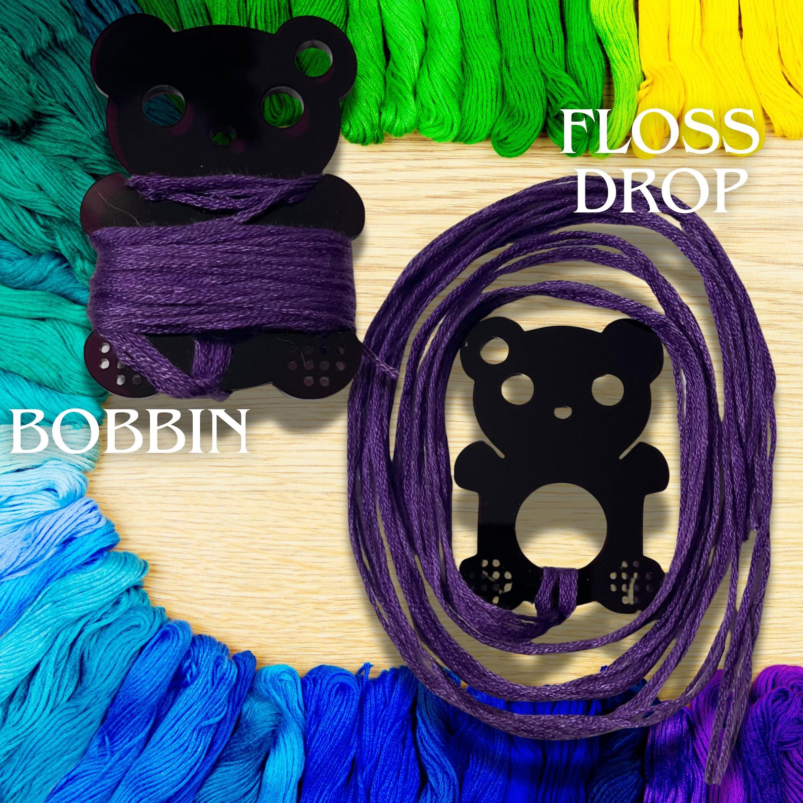 Gummy Bear Thread Drops and Bobbins