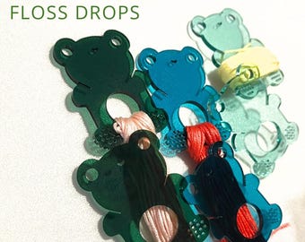 Frog Floss Drops | Embroidery Thread Bobbins, 6-Pack