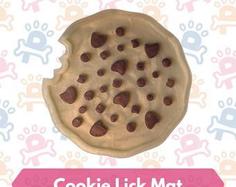 Cookie Silicone Lick Mat for Dogs and Cats | Slow Feeder Enrichment | Frozen Treat Anxiety Relief | Dishwasher Safe Pet Mat