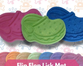 Flip Flop Lick Mat for Dogs Cats | Slow Feeder Enrichment Toy, Anxiety Relief