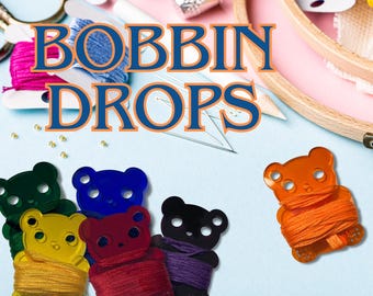 Gummy Bear Floss Bobbins | Embroidery Thread Organizer, 12-Pack
