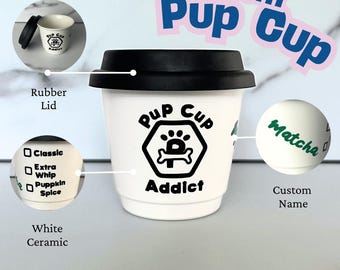 Personalized Pup Cup | Ceramic Dog Treat Cup, Dog Mom Gift