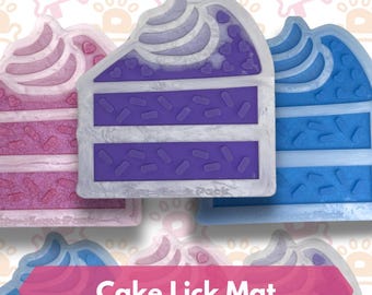 Cake Lick Mat for Dogs | Slow Feeder Enrichment, Anxiety Relief (Dishwasher Safe)