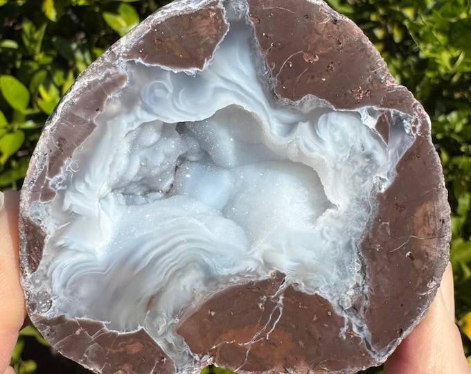Druzy Mist Geode, One Half - Etsy