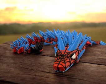 Spider-Man Dragon Figurine: 3D Printed Superhero Collectible