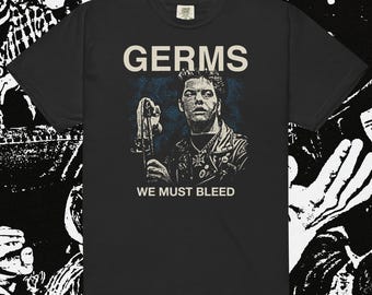 Camiseta "Gérmenes que debemos sangrar" de Darby Crash Punk Comfort Colors