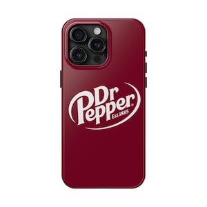 Dr.Pepper inspired tough phone case|Dr.Pepper|gift|iphone|samsung|phone case|tough case|red|trending