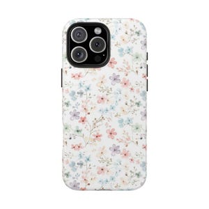 Telefoonhoesje met kleurrijke bloemen, telefoonhoesje met bloemen, iPhone-hoesje met levendige bloemen, botanische telefoonbeschermer, telefoonhoes Bright Blossom