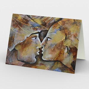 Set van 3, kaart, schilderij door de eeuwen heen, schilderij van Elena Diadenko