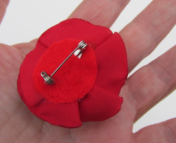Small Brooch Sale Red Poppy Pin For Dress Regular Mail