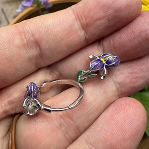Rea, Spring Iris Örhängen Silver och Emalj