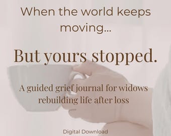 Loss of Husband, Bereavement Support, Grief Recovery, Self Reflection, Journal Prompts, Healing After Loss, Life Transition, PDF