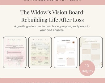 Intention Setting Vision Board | Healing After Loss PDF