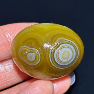 Prachtige gobi-agaat oogagaat uit Mongolië, natuurlijke woestijn getrommelde palmsteen, helende agaat, uniek cadeau. #528
