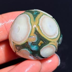 Belle pierre d'agate oeil d'agate de Gobi de Mongolie, pierre de palmier naturelle du désert, agate curative, cadeau unique.