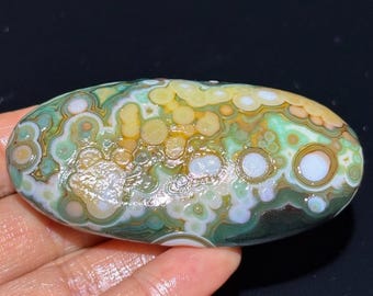 Gobi Agate Eye Agate Stone From Mongolia, Natural Desert Tumbled Palm Stone, Healing Agate, Unique Gift. #393