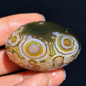 Belle pierre d'agate oeil d'agate de Gobi de Mongolie, pierre de palmier naturelle du désert, agate curative, cadeau unique.