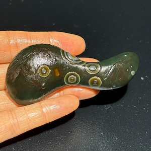 Prachtige gobi-agaat oogagaat uit Mongolië, natuurlijke woestijn getrommelde palmsteen, helende agaat, uniek cadeau. #134